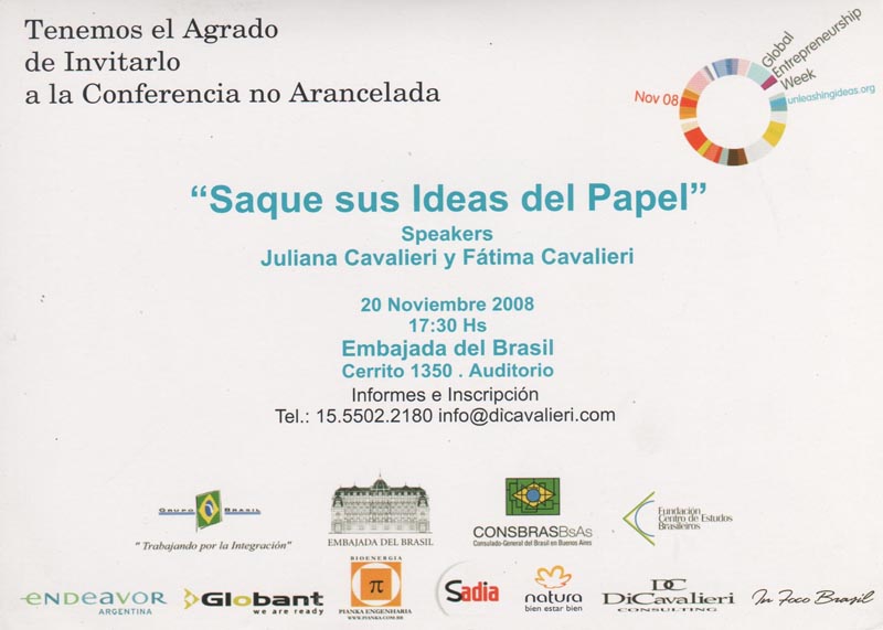 convite semana global del emprendedor 2008 verso